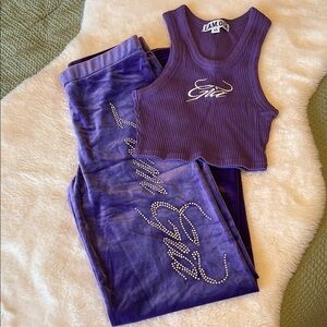 IAM.GIA Purple Tank and Pants Set